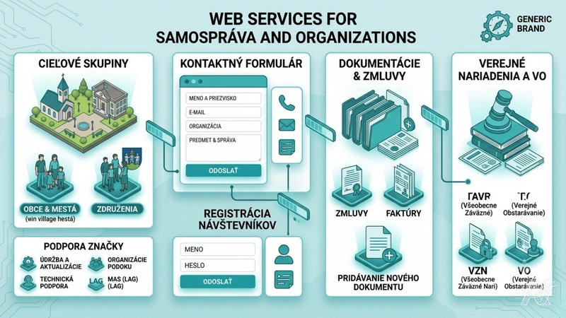 Obsah webu pre obce a mestá — povinné zverejňovanie, dokumenty, oznamy