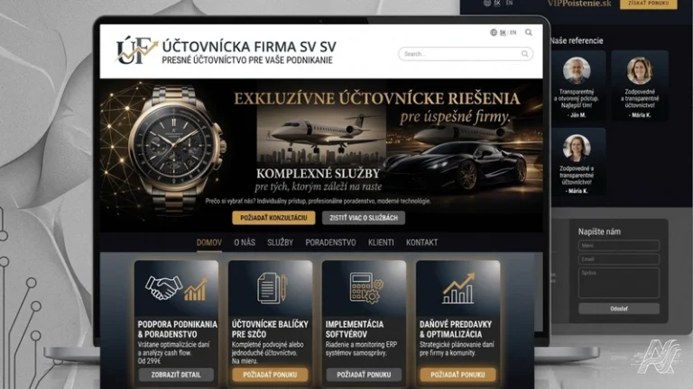 Webové stránky pre Účtovníctvo – Účtovníkov – Účtovnícke firmy